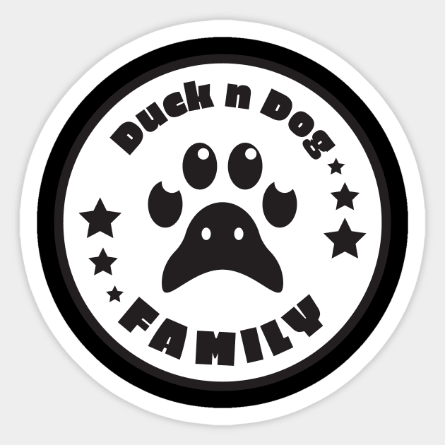 Duck N Dog Family Sticker by Autoshirt